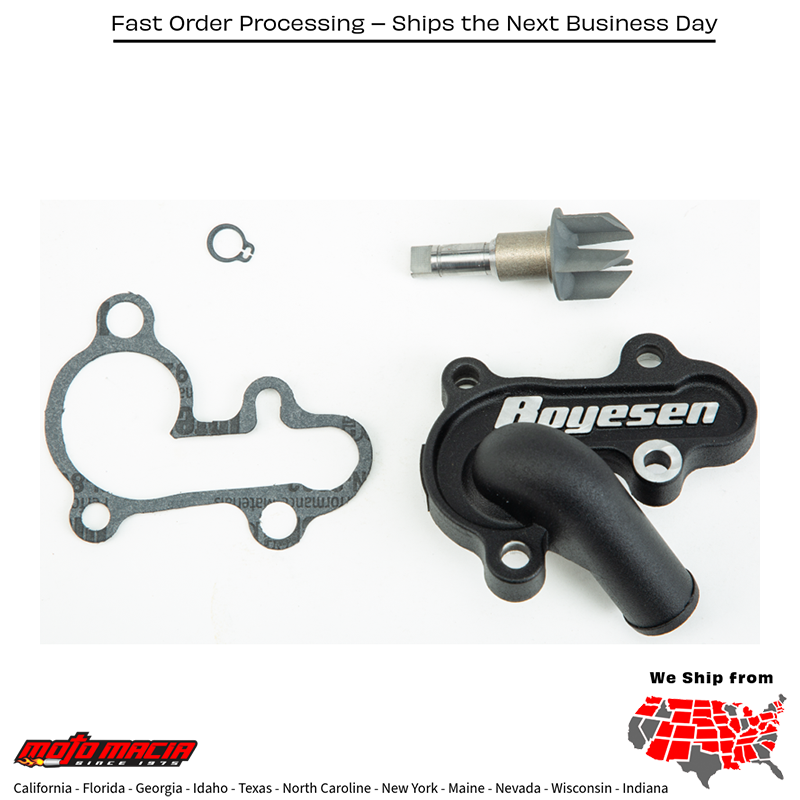 BOYESEN Waterpump Cover & Impeller Kit Black Suzuki Rm85 2002-2020 Rm85l 200 ...