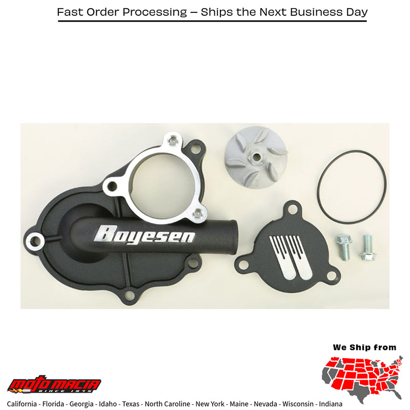 BOYESEN Waterpump Cover & Impeller Kit Black Suzuki Rm-Z450 2005-2007