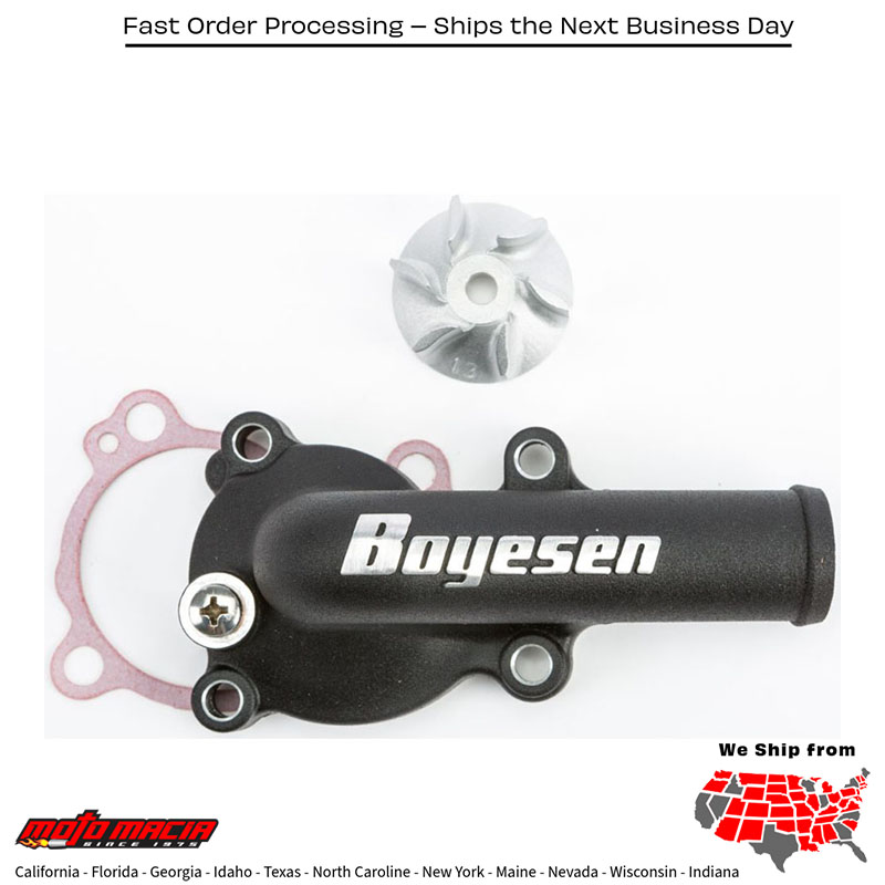 BOYESEN Waterpump Cover & Impeller Kit Black Kawasaki Kx450f 2016-2018