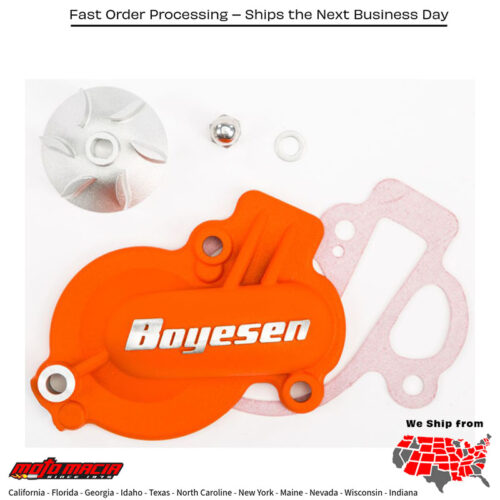 BOYESEN Waterpump Cover & Impeller Kit Orange Husqvarna Fx 450 2017-2018