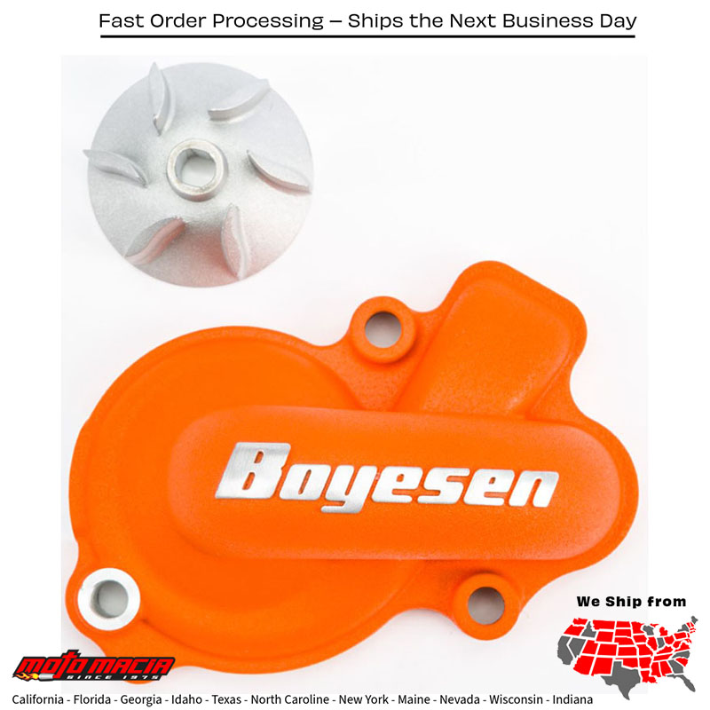 BOYESEN Waterpump Cover & Impeller Kit Orange Husqvarna Fe 501s 2015-2015 Ktm...