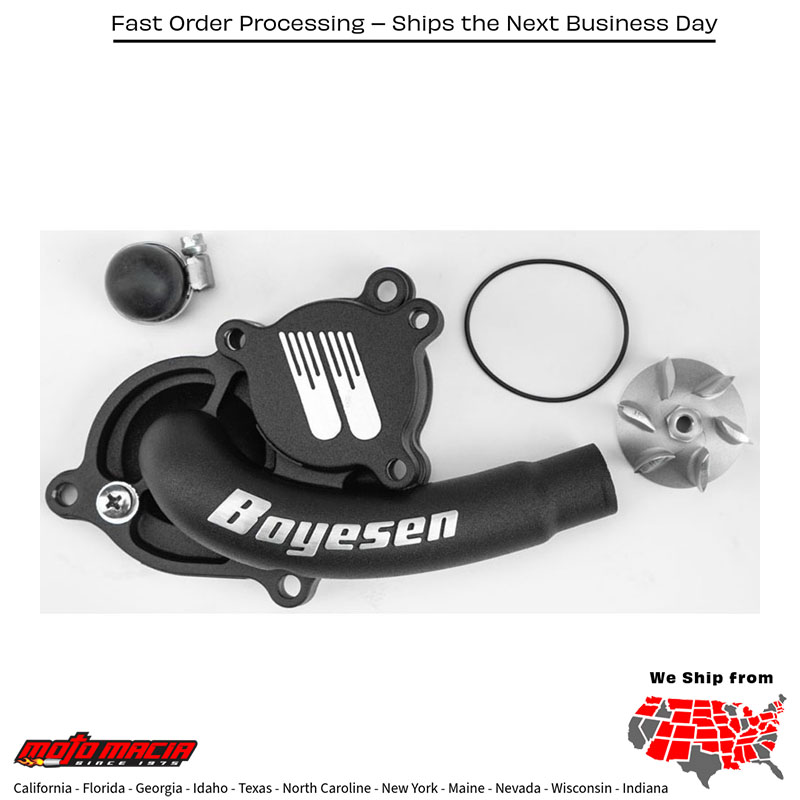 BOYESEN Waterpump Cover & Impeller Kit Black Suzuki Rm-Z250 2007-2012