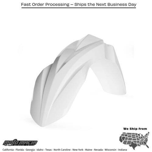 CYCRA Replica Front Fender White Kawasaki Kx250f 2017-2026 Kx450x 2021-2...