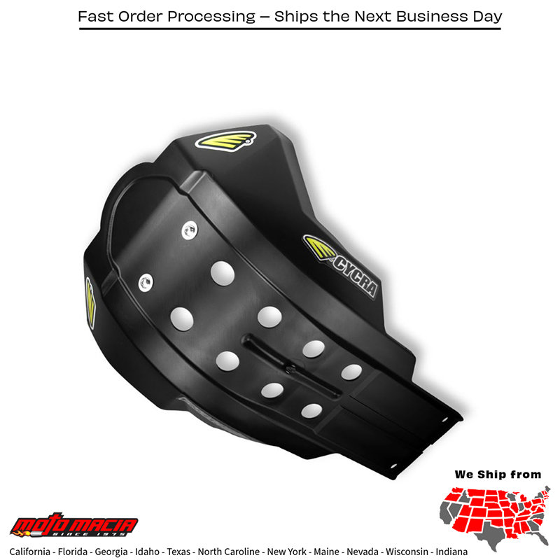 CYCRA Full Armor Skid Plate Black Kawasaki Kx450f 2009-2025