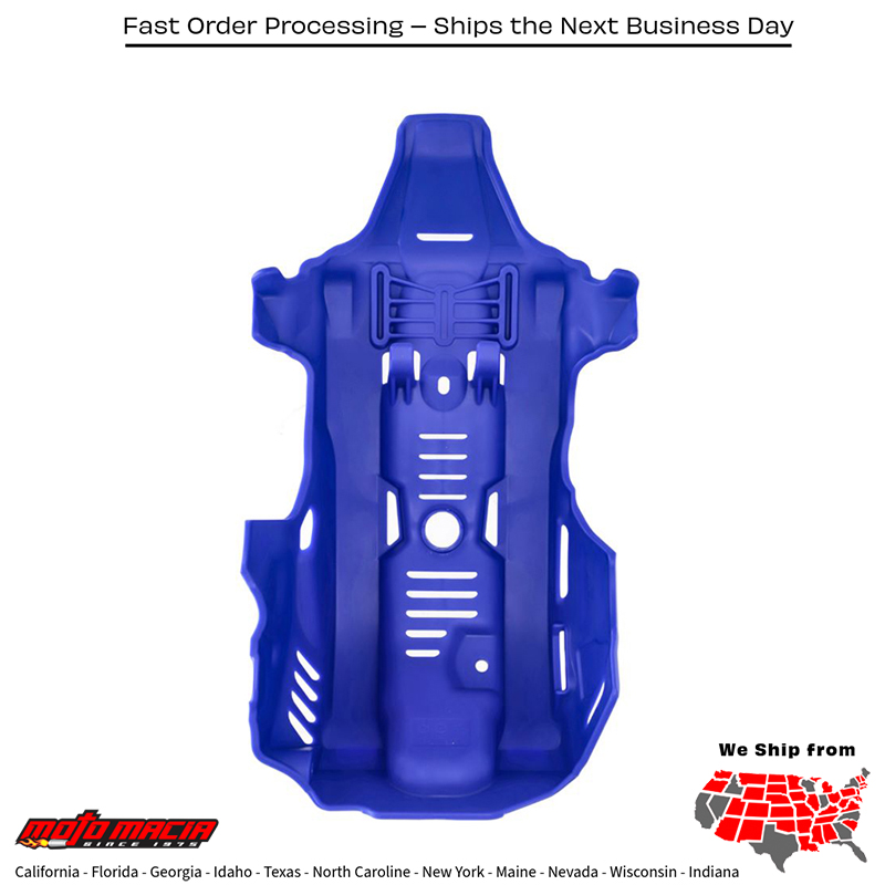 CYCRA Full Armor Skid Plate Blue Yamaha Yz450f 2023-2026 Yz450fx 2024-2026... - Image 2