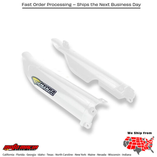 CYCRA Fork Guards White Kx250f 2009-2016 Kx450f 2009-2015...