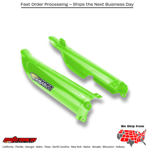 CYCRA Fork Guards Green Kx250f 2009-2016 Kx450f 2009-2015...