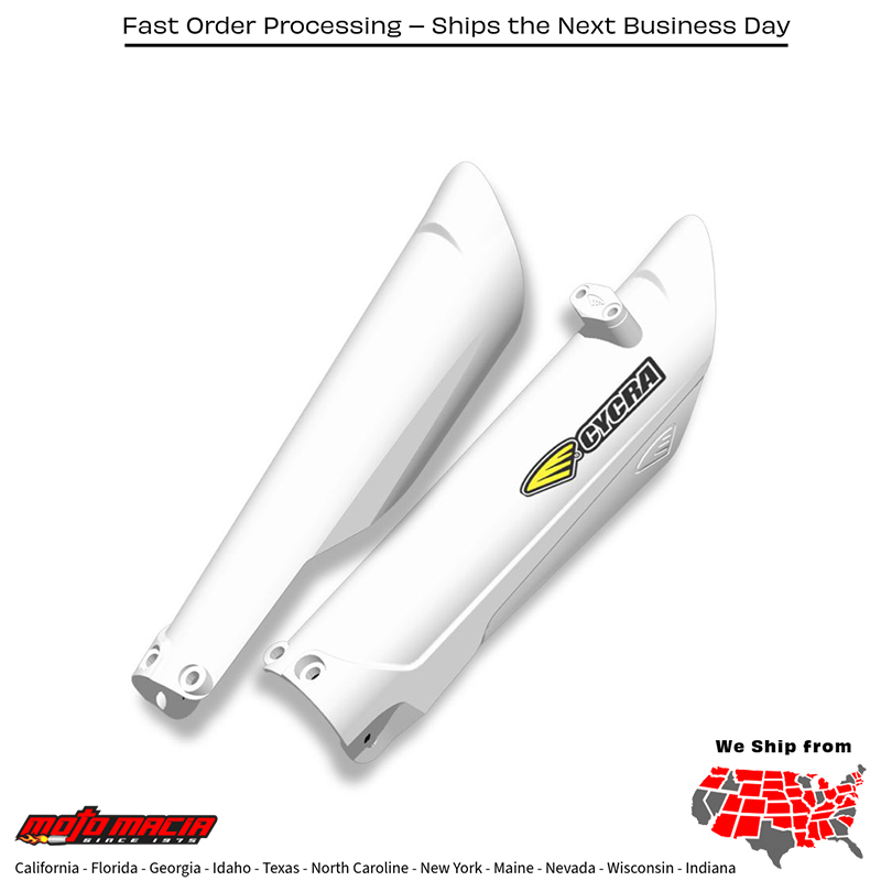 CYCRA Fork Guards White Ktm 150 Xc-W 2017-2023 350 Exc-F 2016-2023 500 Xc...