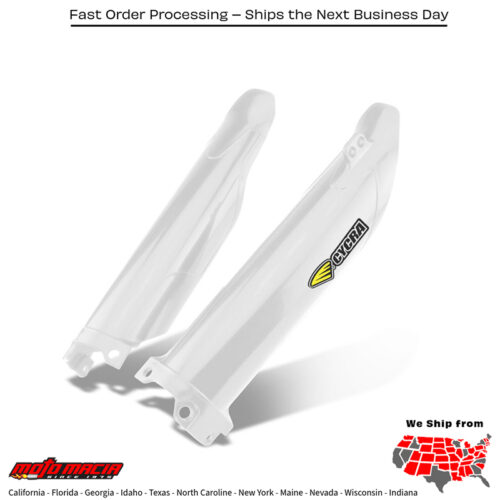 CYCRA Fork Guards White Kawasaki Kx250f 2017-2026 Kx450f 2016-2024...