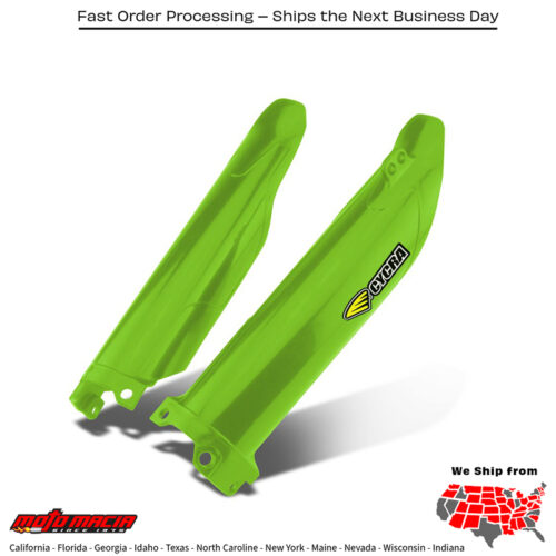 CYCRA Fork Guards Green Kawasaki Kx250f 2017-2026 Kx450f 2016-2024...