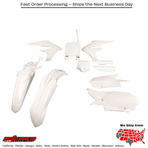 CYCRA Powerflow Full Body Kit White Yamaha Yz450f 2018-2022 Yz250f 2019-20...