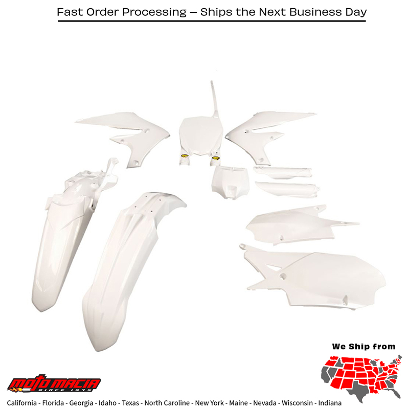CYCRA Powerflow Full Body Kit White Yamaha Yz450f 2018-2022 Yz250f 2019-20...