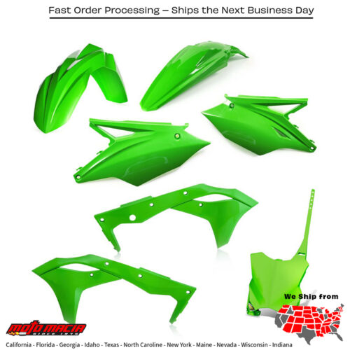 CYCRA 5 Piece Body Kit Green Kawasaki Kx250f 2017-2020...