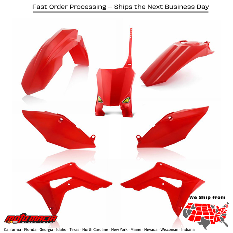 CYCRA 5 Piece Body Kit Red Crf450r 2017-2020 Crf250r 2018-2021...