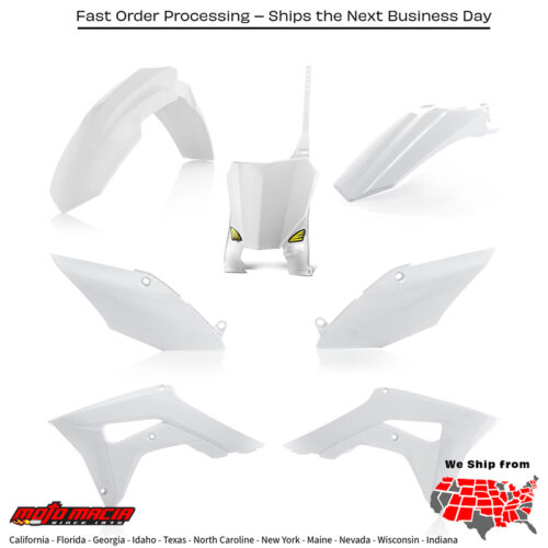 CYCRA 5 Piece Body Kit White Honda Crf450r 2017-2020 Crf250r 2018-2021...