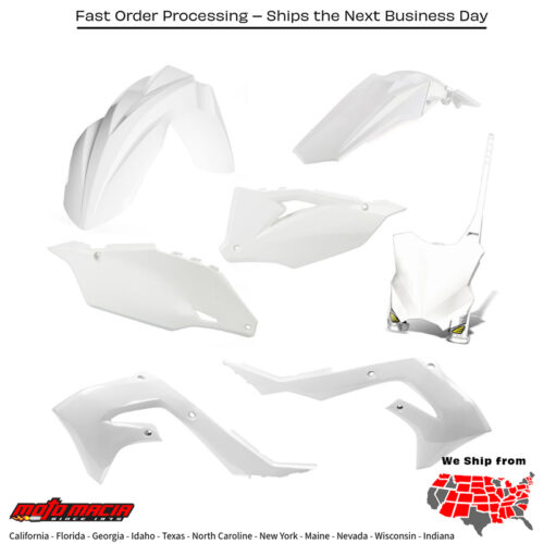 CYCRA 5 Piece Body Kit White Kawasaki Kx250x 2021-2024 Kx450x 2021-2023...
