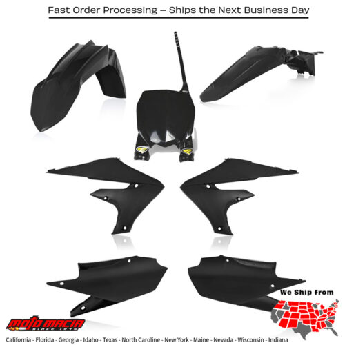 CYCRA 5 Piece Body Kit Black Yamaha Yz450f 2018-2022 Yz250f 2019-2023...