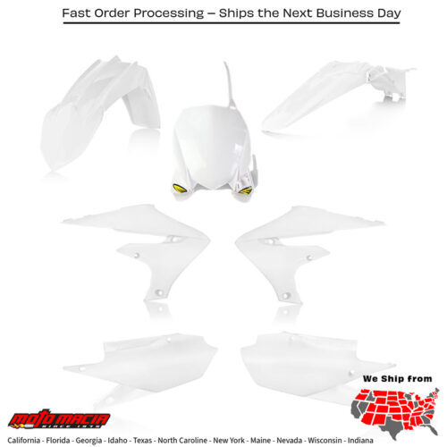 CYCRA 5 Piece Body Kit White Yamaha Yz450f 2018-2022 Yz250f 2019-2023...