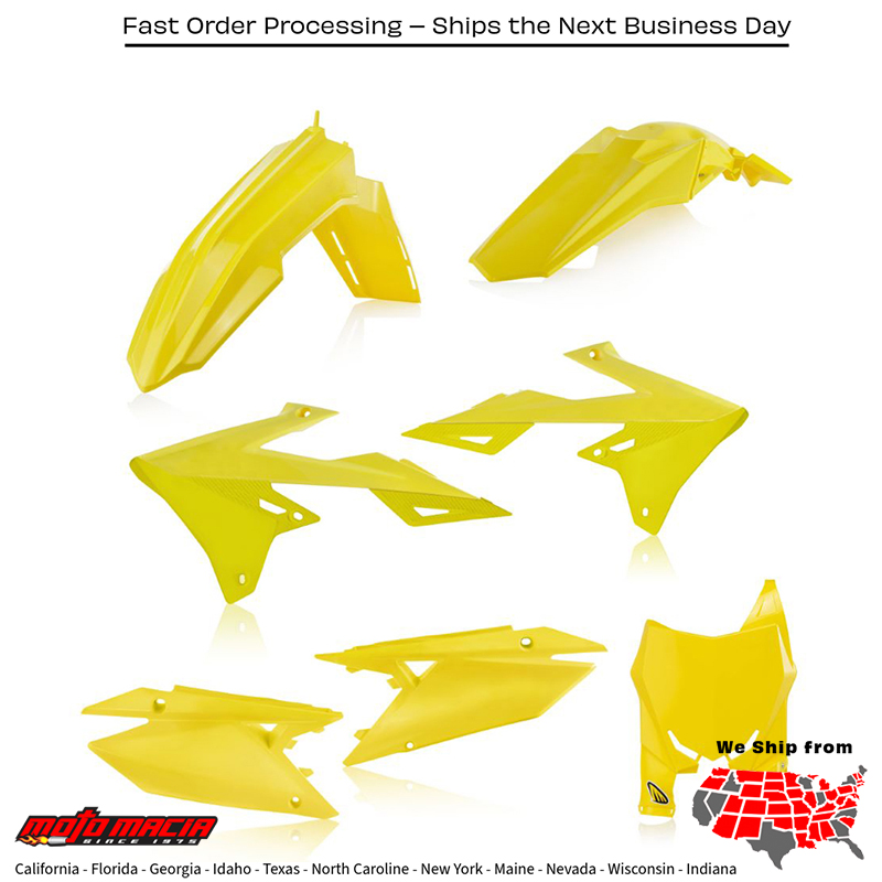 CYCRA 5 Piece Body Kit Yellow Suzuki Rm-Z450 2018-2026 Rm-Z250 2019-2026...