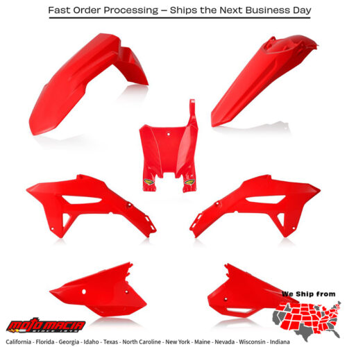 CYCRA 5 Piece Body Kit Red Honda Crf450r 2021-2024 Crf250r 2022-2024...