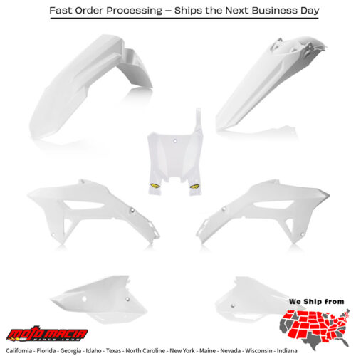 CYCRA 5 Piece Body Kit White Honda Crf450r 2021-2024 Crf250r 2022-2024...