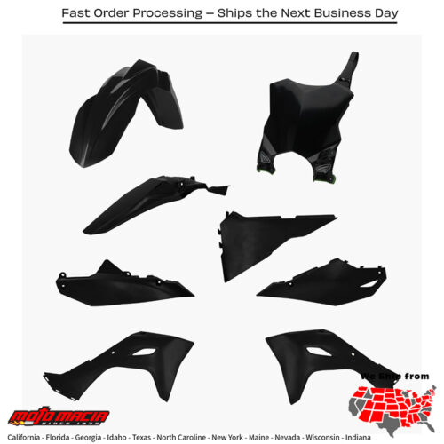 CYCRA 5 Piece Body Kit Black Kawasaki Kx450f 2024-2026 Kx450x 2024-2026...