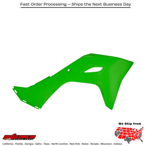 CYCRA Radiator Shrouds Green Kawasaki Kx450f 2024-2026 Kx450x 2024-2...