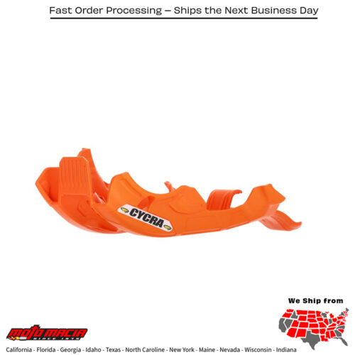 CYCRA Full Armor Skid Plate Orange Ktm 250 Sx 2023-2024 300 Sx 2023-2026...