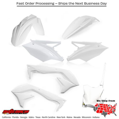 CYCRA 5 Piece Body Kit White Kawasaki Kx450f 2016-2018...