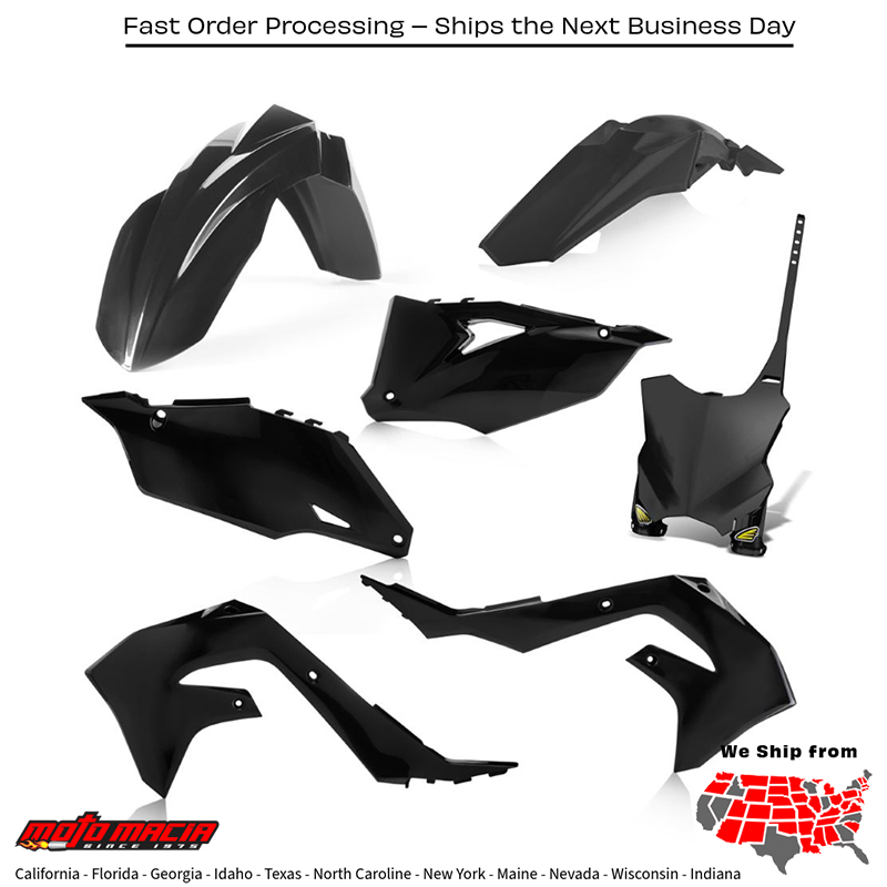 CYCRA 5 Piece Body Kit Black Kx250x 2021-2024 Kx450x 2021-2023...