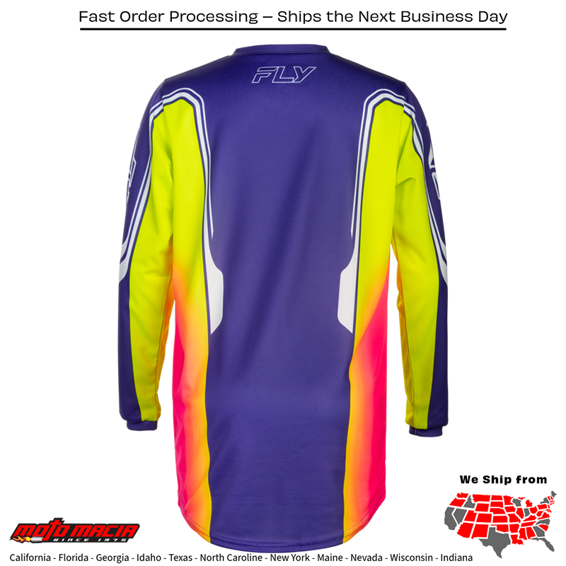 Youth F-16 Raze Jersey Purple/Pink/Yellow - Image 2