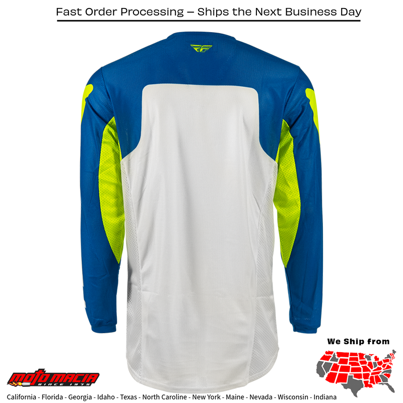 El título completo sería: "Kinetic Mesh Jersey Blue/White/Hi-Vis" - Image 2