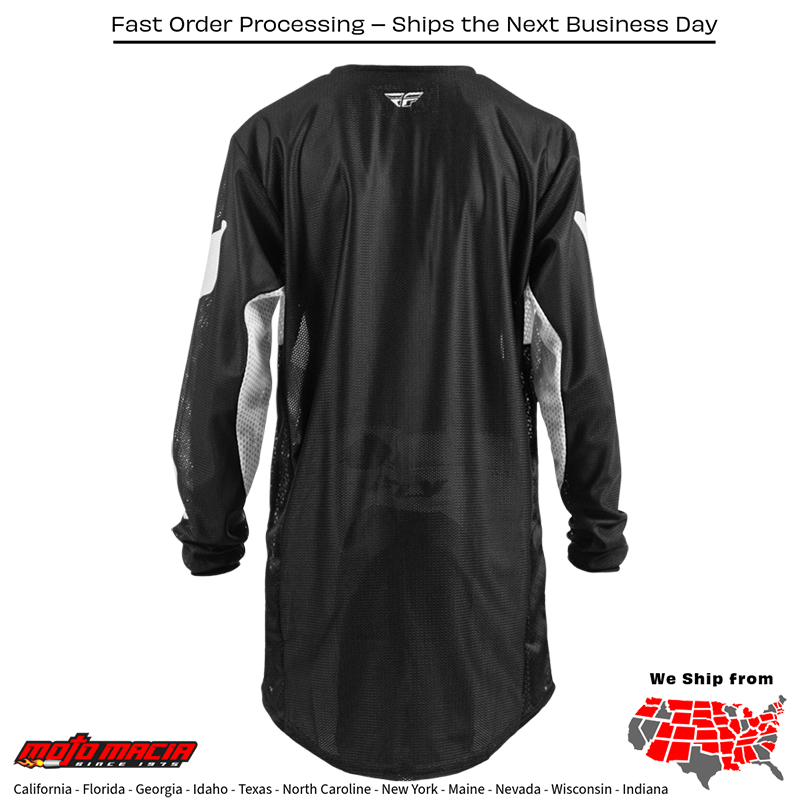 Yth Kinetic Mesh Jersey Black/White - Image 2