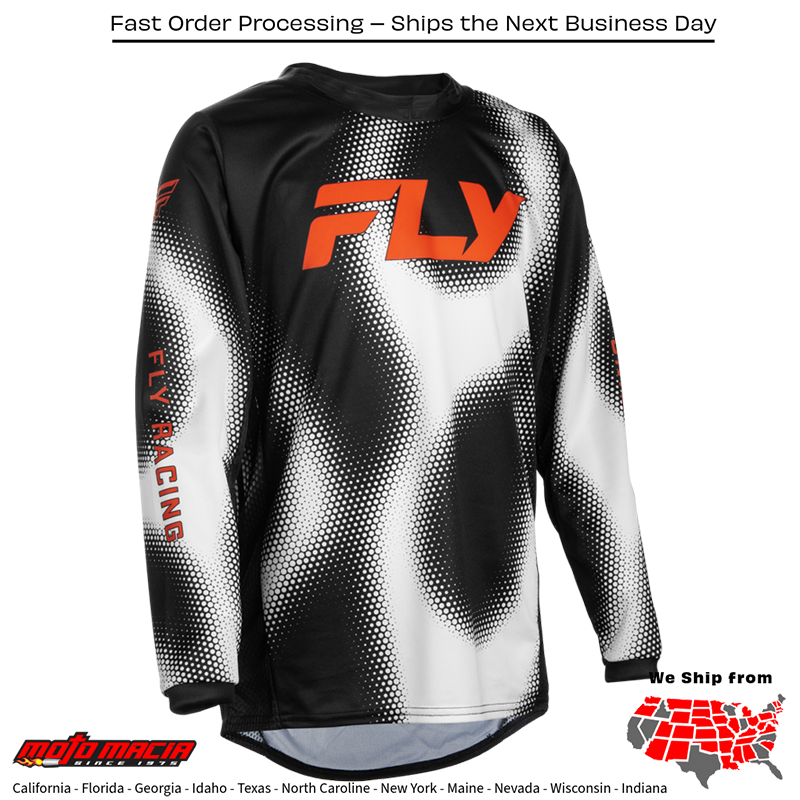 Youth Kinetic Torch Jersey Black/White/Orange