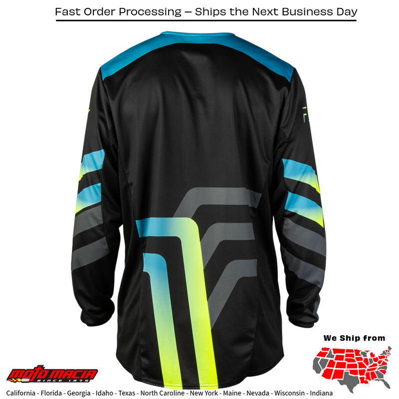 El título completo sería: "Kinetic Volt Jersey Black/Grey/Teal/Yellow" - Image 2