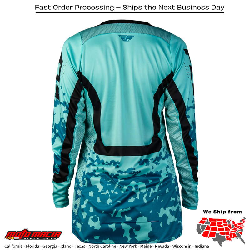 El título completo sería: Women's Lite Flake Jersey Aqua/Teal/Black - Image 2
