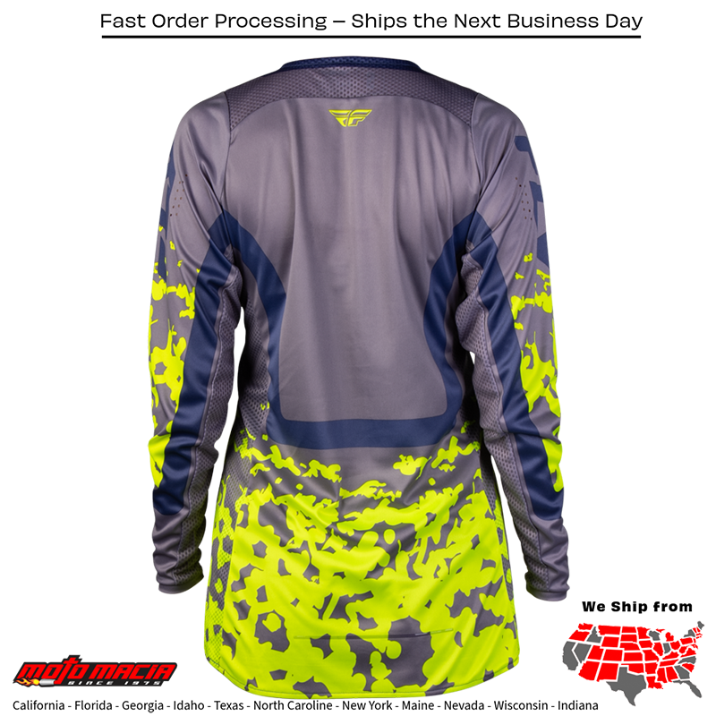 El título completo sería: "Women's Lite Flake Jersey Lavendar/Blue/Yellow" - Image 2