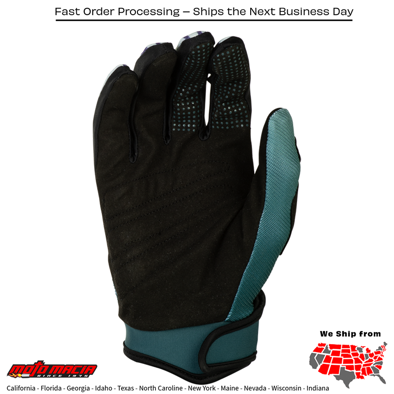 Youth F-16 Lift Gloves Green/Purple/Pink - Image 2