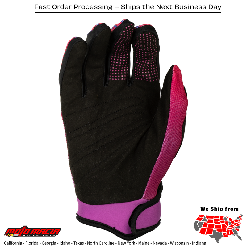 Youth F-16 Lift Gloves Pink/Purple/White - Image 2