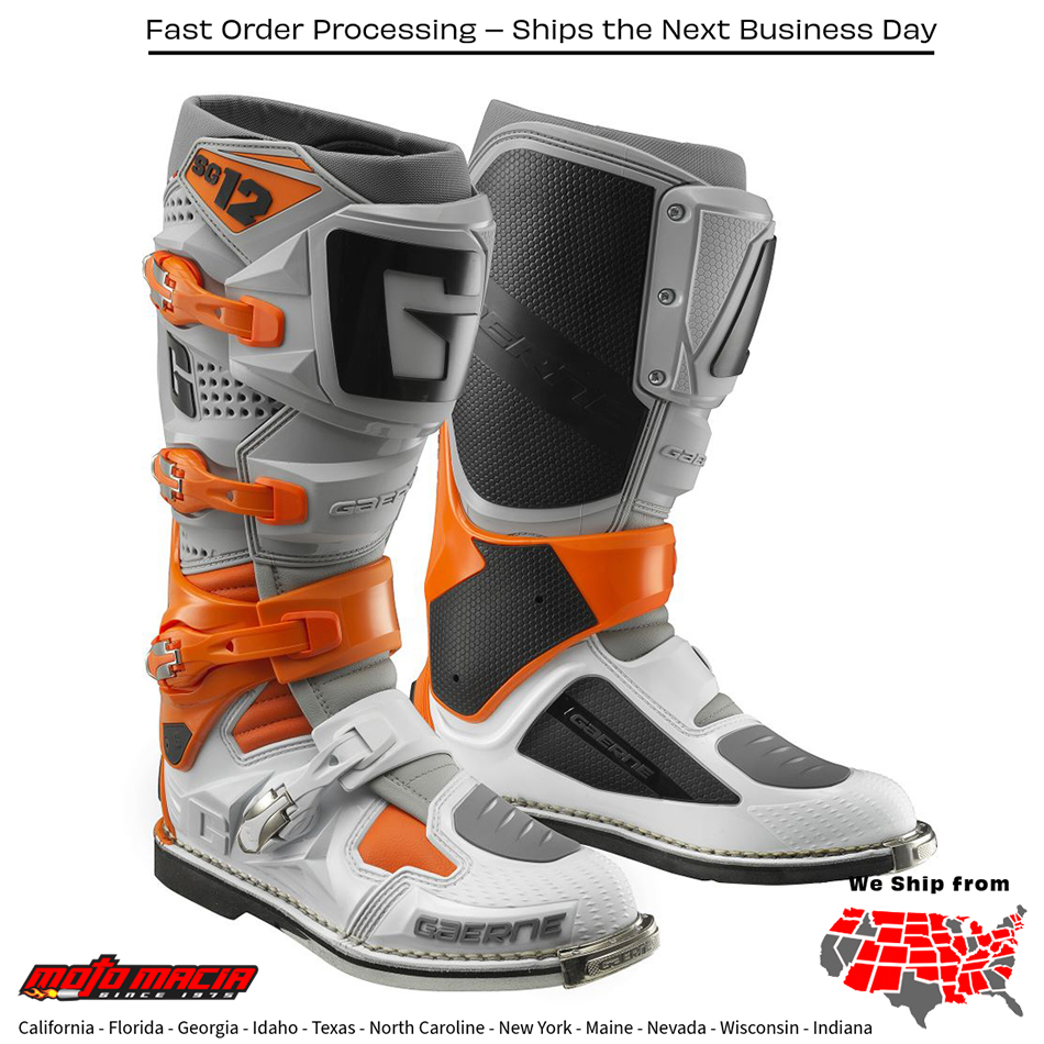 Gaerne Boot SG12 Boots Orange/Grey/White