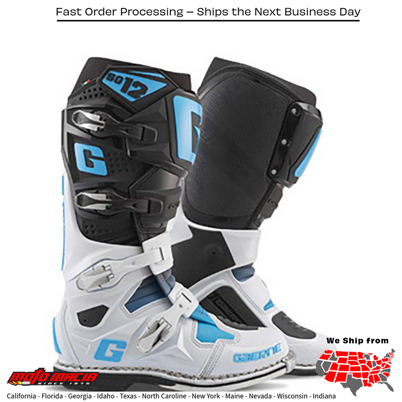 Gaerne Boot Sg12 Le Boots Blk/Wht/Carolina Blue - Image 2