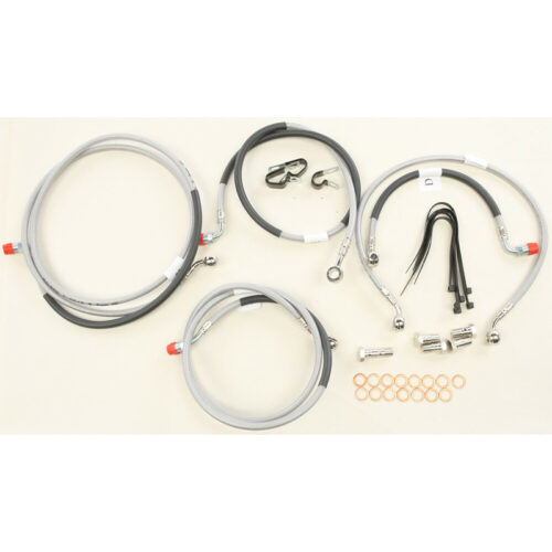 GBRAKES 2 LINE FRONT BRAKE LINE KIT Kawasaki EX650 Ninja 650 ABS 2013-2016...