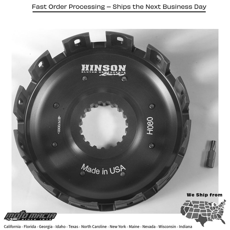 HINSON Clutch Basket (campana de embrague) HINSON Honda CR250R 1990-1991 H080 Honda CR250R 1990-1991. MPN: H080. SKU: 151-0006.