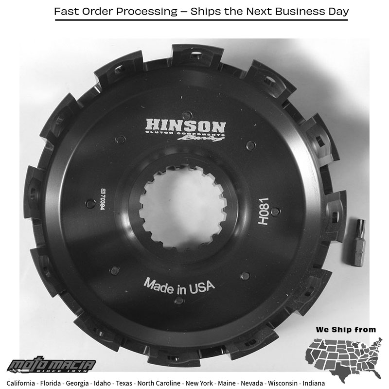 HINSON Clutch Basket (campana de embrague) HINSON Honda CR500R 1986-1989 H081 Honda CR500R 1986-1989. MPN: H081. SKU: 151-0007.