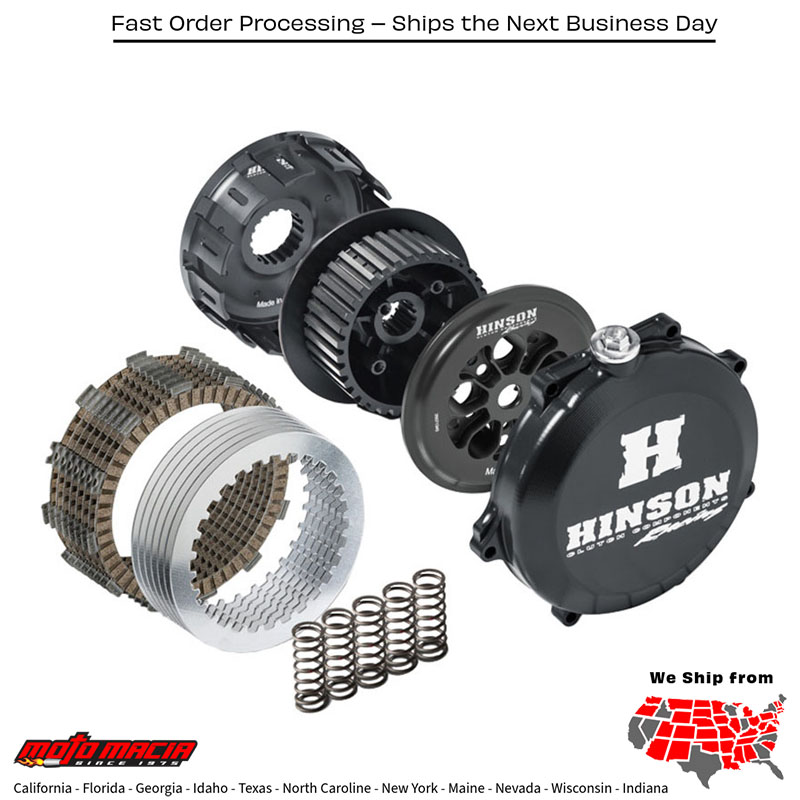 HINSON Complete Clutch Kit (embrague completo) HINSON Honda CRF450RX CRF450R 2017-2018 HC989-1701 Honda CRF450RX CRF450R 2017-2018. MPN: HC989-1701. SKU: 151-0603.