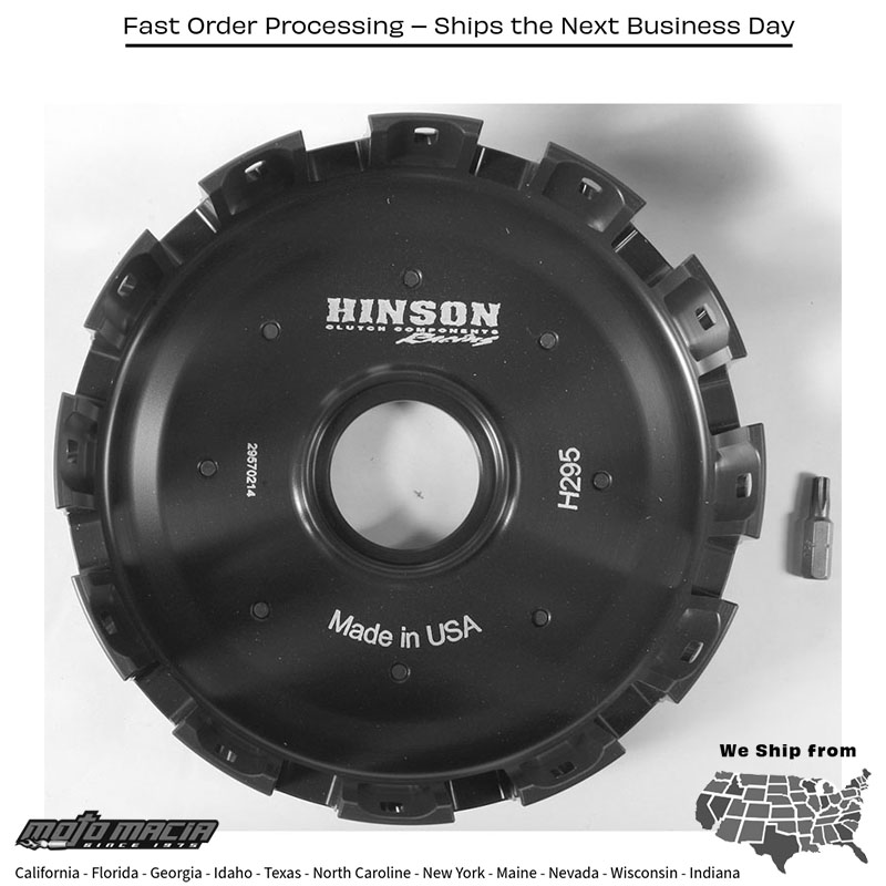 HINSON Clutch Basket (campana de embrague) HINSON Kawasaki KFX 450R 2008-2013 H295 Kawasaki KFX 450R 2008-2013. MPN: H295. SKU: 151-1007.