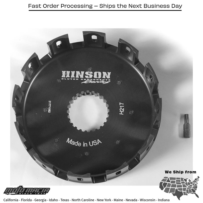 HINSON Clutch Basket (campana de embrague) HINSON Kawasaki Suzuki KX250F RM-Z250 2004-2006 H217 Kawasaki Suzuki KX250F RM-Z250 2004-2006. MPN: H217. SKU: 151-1011.