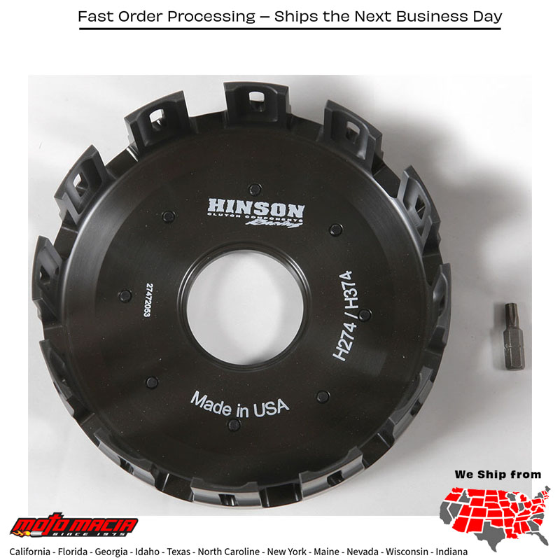 HINSON Clutch Basket (campana de embrague) HINSON Suzuki RM-Z250 2007-2009 H274 Suzuki RM-Z250 2007-2009. MPN: H274. SKU: 151-1015.