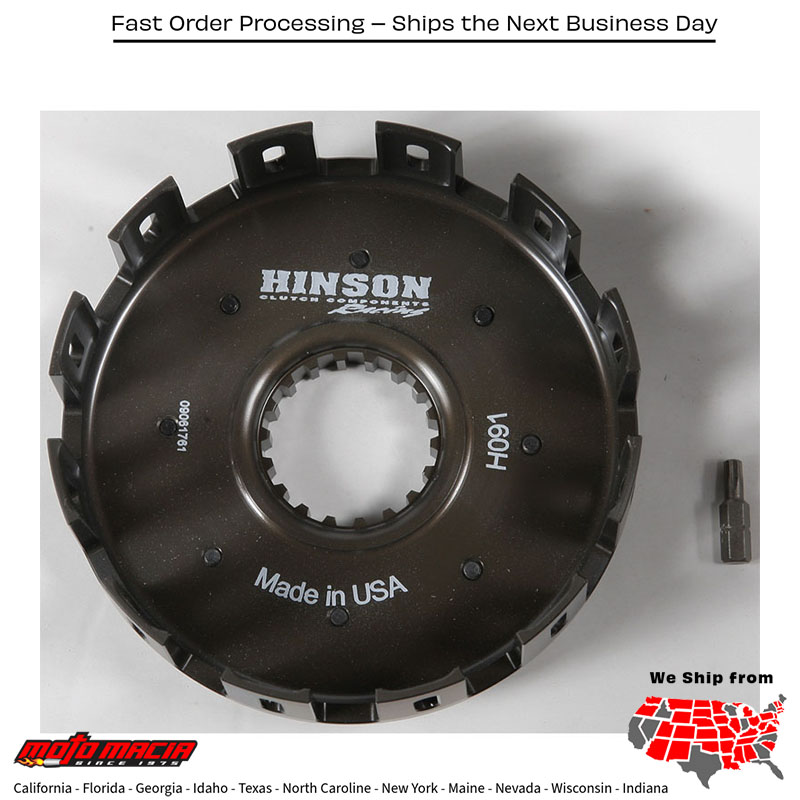 HINSON Clutch Basket (campana de embrague) HINSON KTM Husqvarna 125 SX 150 SX 200 Xc-W 150 XC-W TC 125 TE KTM Husqvarna 125 SX 150 SX 200 Xc-W 150 XC-W TC 125 TE 150 TE 125 TX 125 1998-2019. MPN: H091-B-0317. SKU: 151-2001.