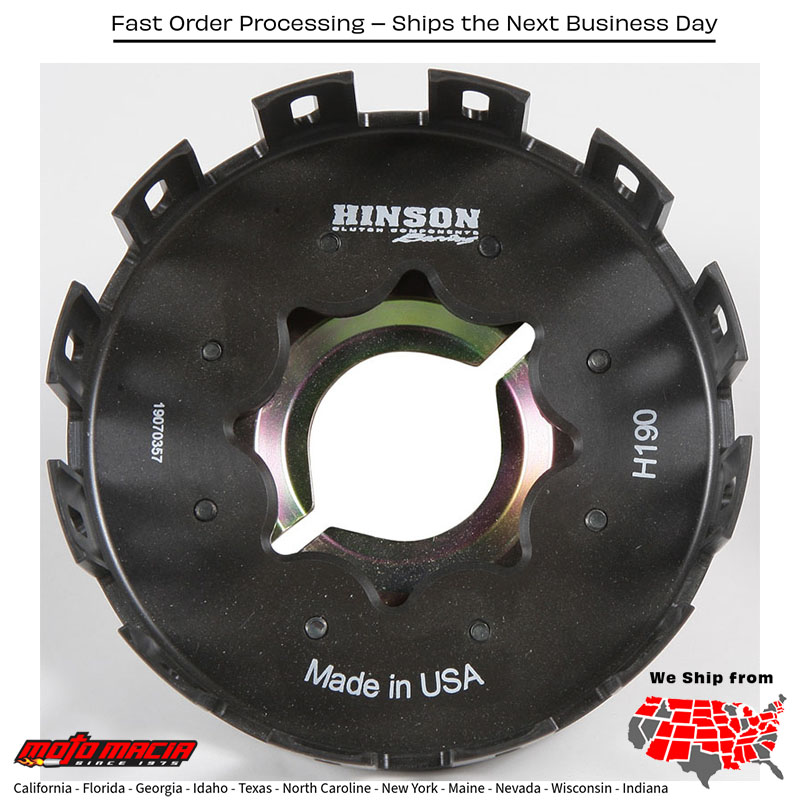 HINSON Clutch Basket (campana de embrague) HINSON KTM 200 Xc 144 Sx 125 SX 150 SX 200 Xc-W 1998-2011 H190 KTM 200 Xc 144 Sx 125 SX 150 SX 200 Xc-W 1998-2011. MPN: H190. SKU: 151-2006.